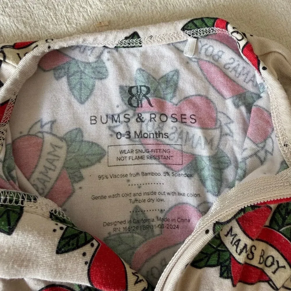 Bums & Roses Mama’s Boy Bamboo Sleeper 0-3M